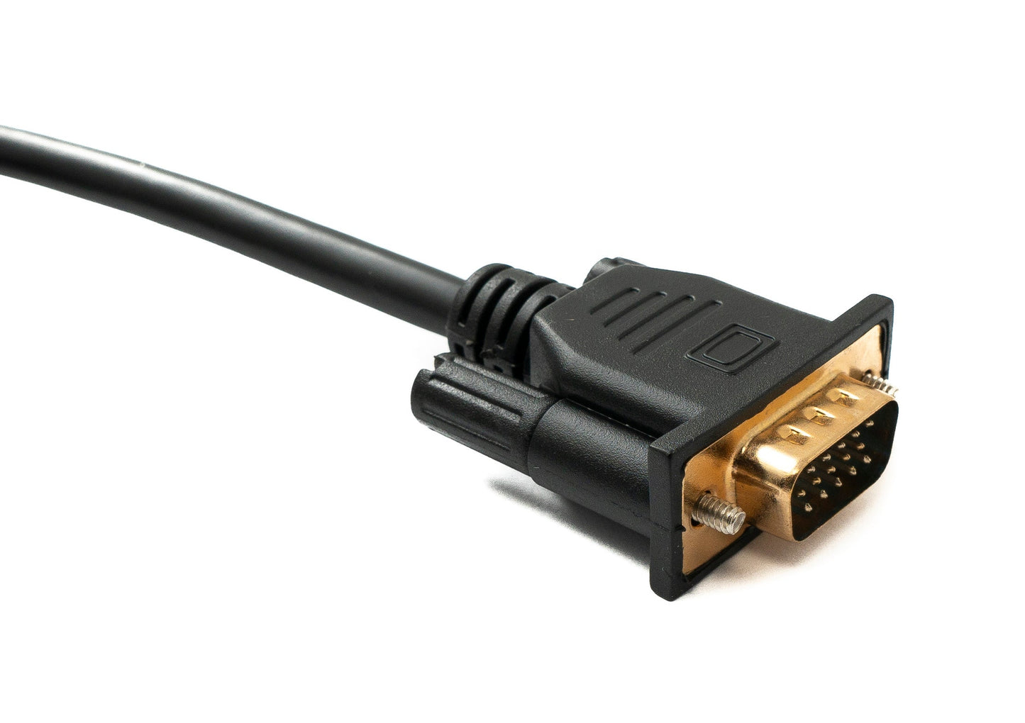 SYSTEM-S D Sub15 cable 150 cm HD VGA 15 pin male to male DB15 angled left angled