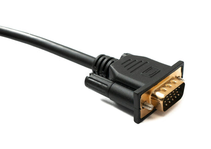 SYSTEM-S D Sub15 cable 150 cm HD VGA 15 pin male to male DB15 angled left angled