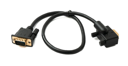 SYSTEM-S D Sub15 cable 50 cm HD VGA 15 pin male to male DB15 angled left angled