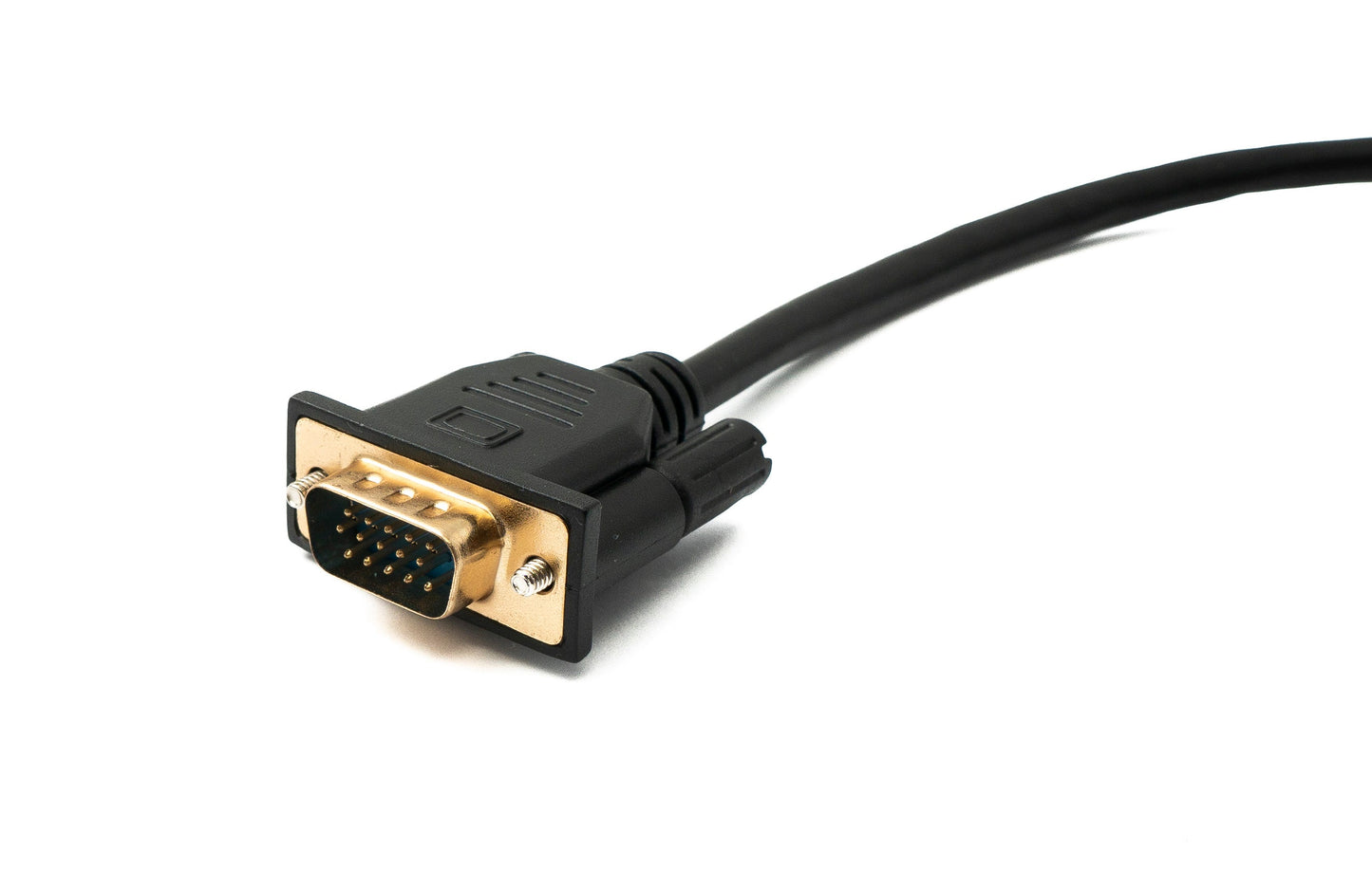 SYSTEM-S D Sub15 cable 50 cm HD VGA 15 pin male to male DB15 angled left angled