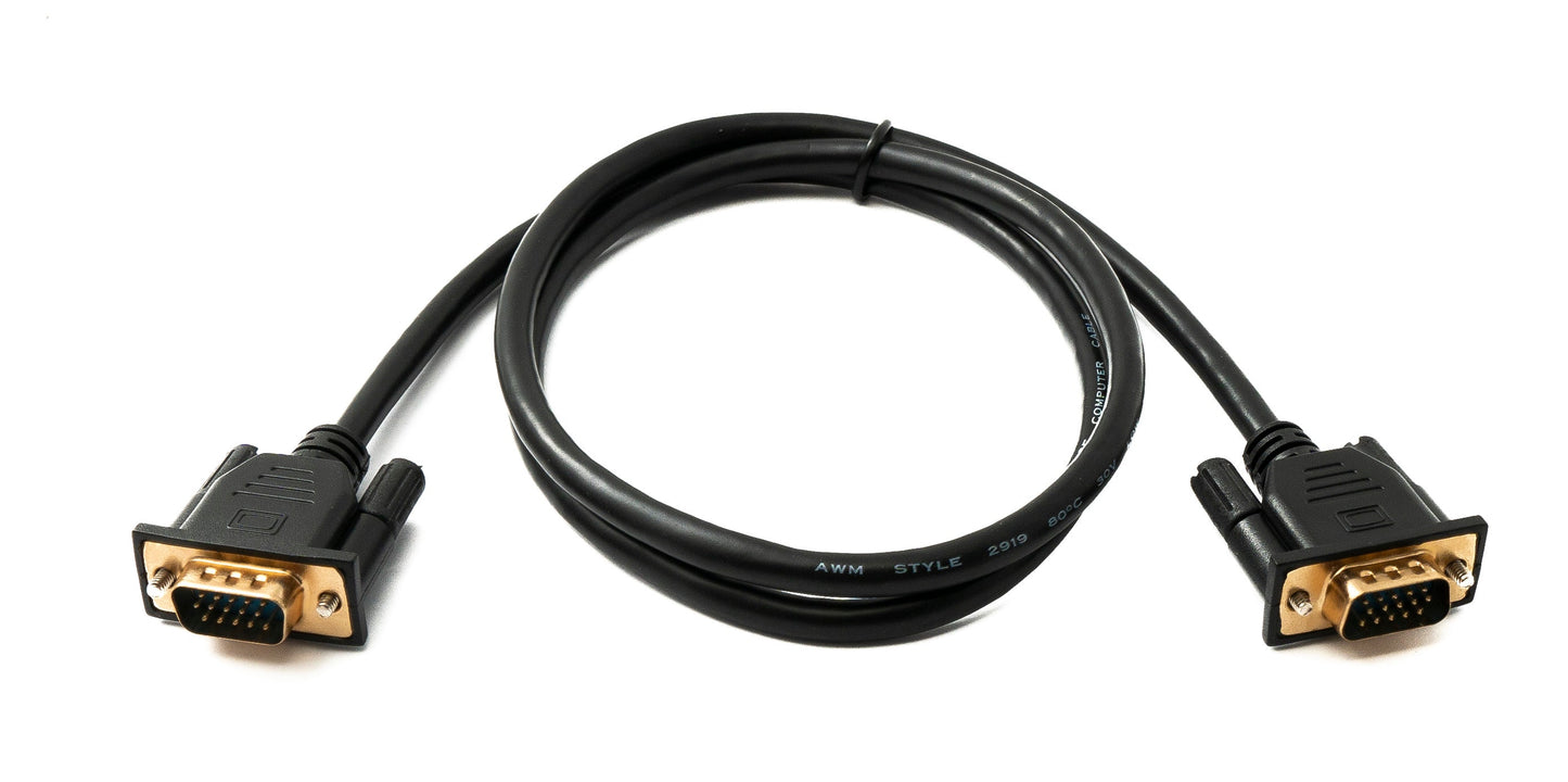 SYSTEM-S D Sub15 cable 100 cm HD VGA 15 pin male to male DB15