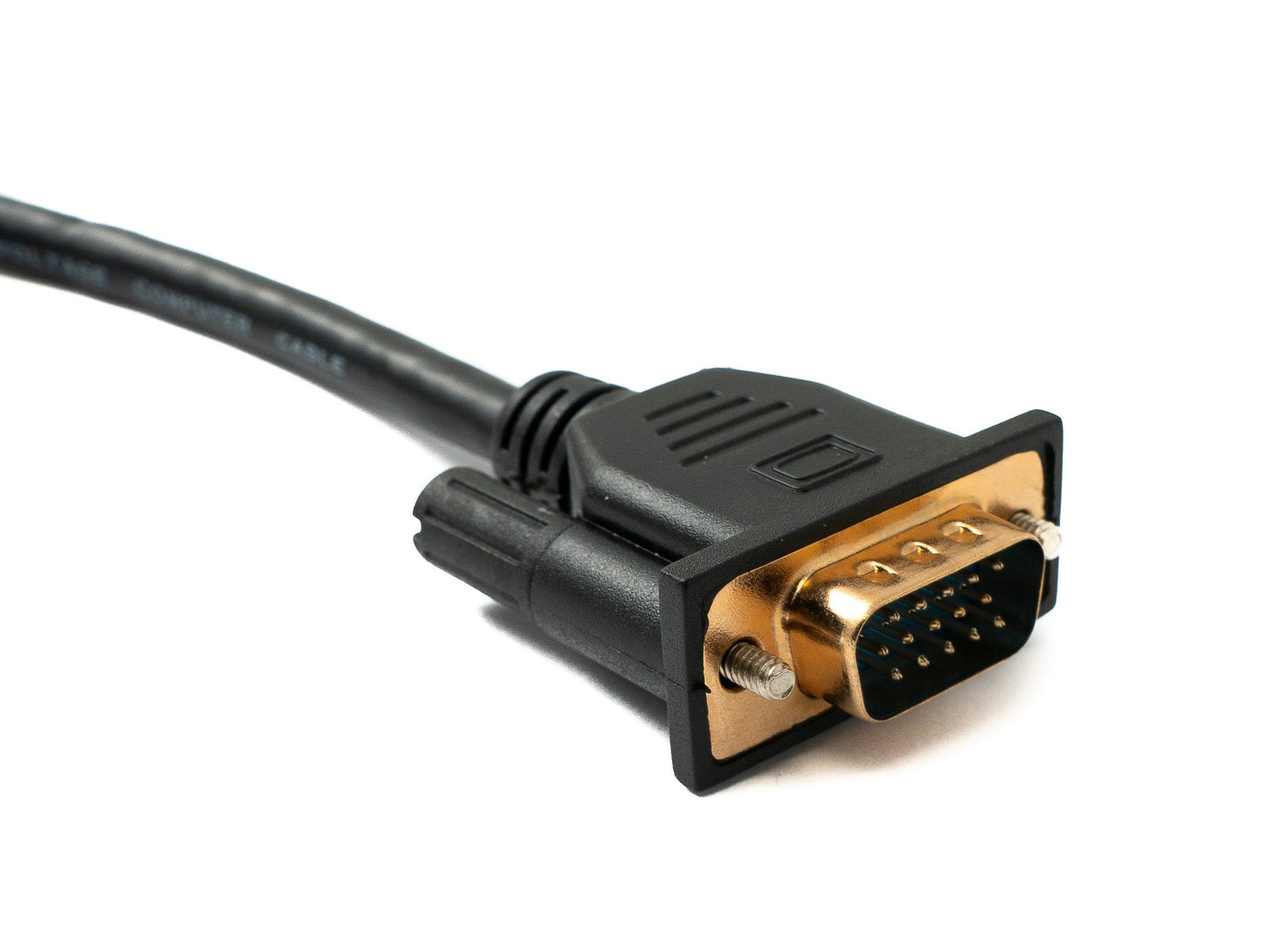 SYSTEM-S D Sub15 Kabel 50 cm HD VGA 15 Pin Stecker zu Stecker DB15