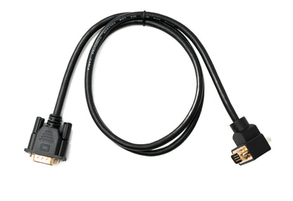 SYSTEM-S D Sub15 Kabel 100 cm HD VGA 15 Pin Stecker zu Stecker DB15 Winkel Up Angled