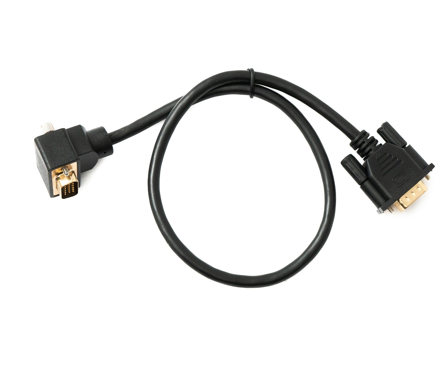 SYSTEM-S D Sub15 cable 50 cm HD VGA 15 pin male to male DB15 angled up angled