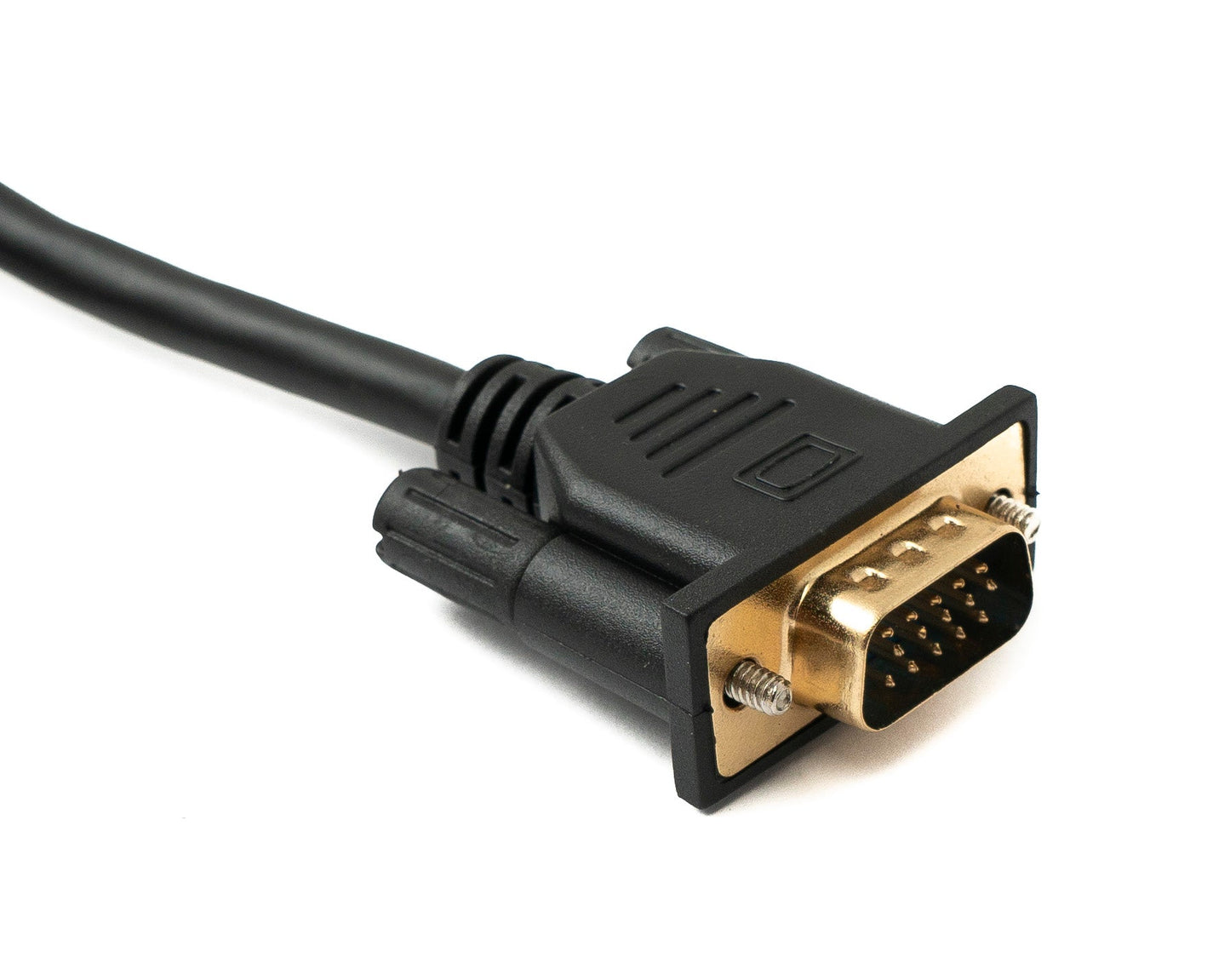SYSTEM-S D Sub15 cable 50 cm HD VGA 15 pin male to male DB15 angled up angled
