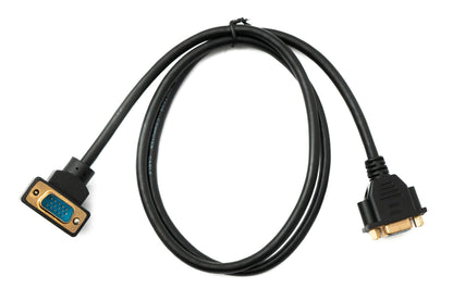 SYSTEM-S D Sub15 Kabel 100 cm HD VGA 15 Pin Stecker zu Buchse DB15 Winkel Down Angled