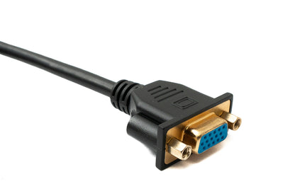 SYSTEM-S D Sub15 Kabel 150 cm HD VGA 15 Pin Stecker zu Buchse DB15 Winkel Down Angled