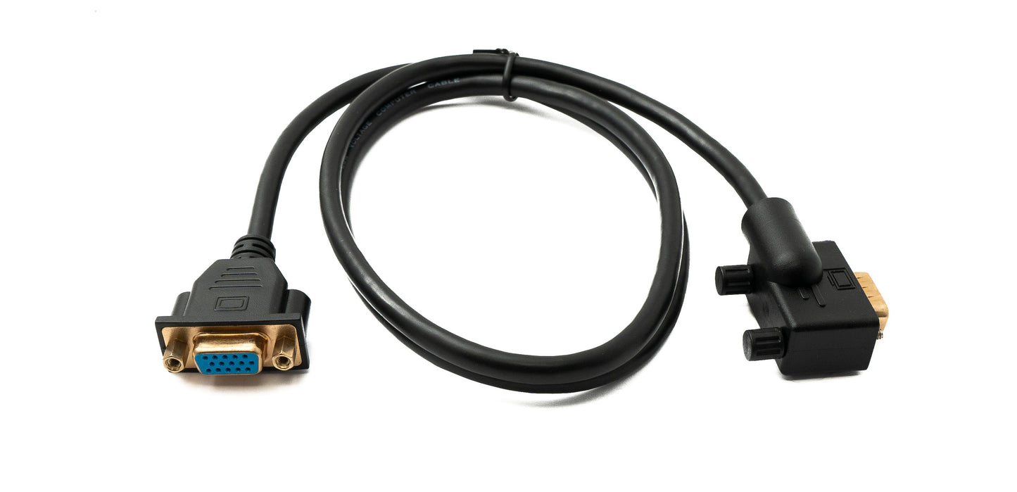 SYSTEM-S D Sub15 Kabel 100 cm HD VGA 15 Pin Stecker zu Buchse DB15 Winkel Left Angled
