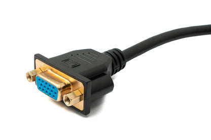 SYSTEM-S D Sub15 Kabel 100 cm HD VGA 15 Pin Stecker zu Buchse DB15 Winkel Left Angled