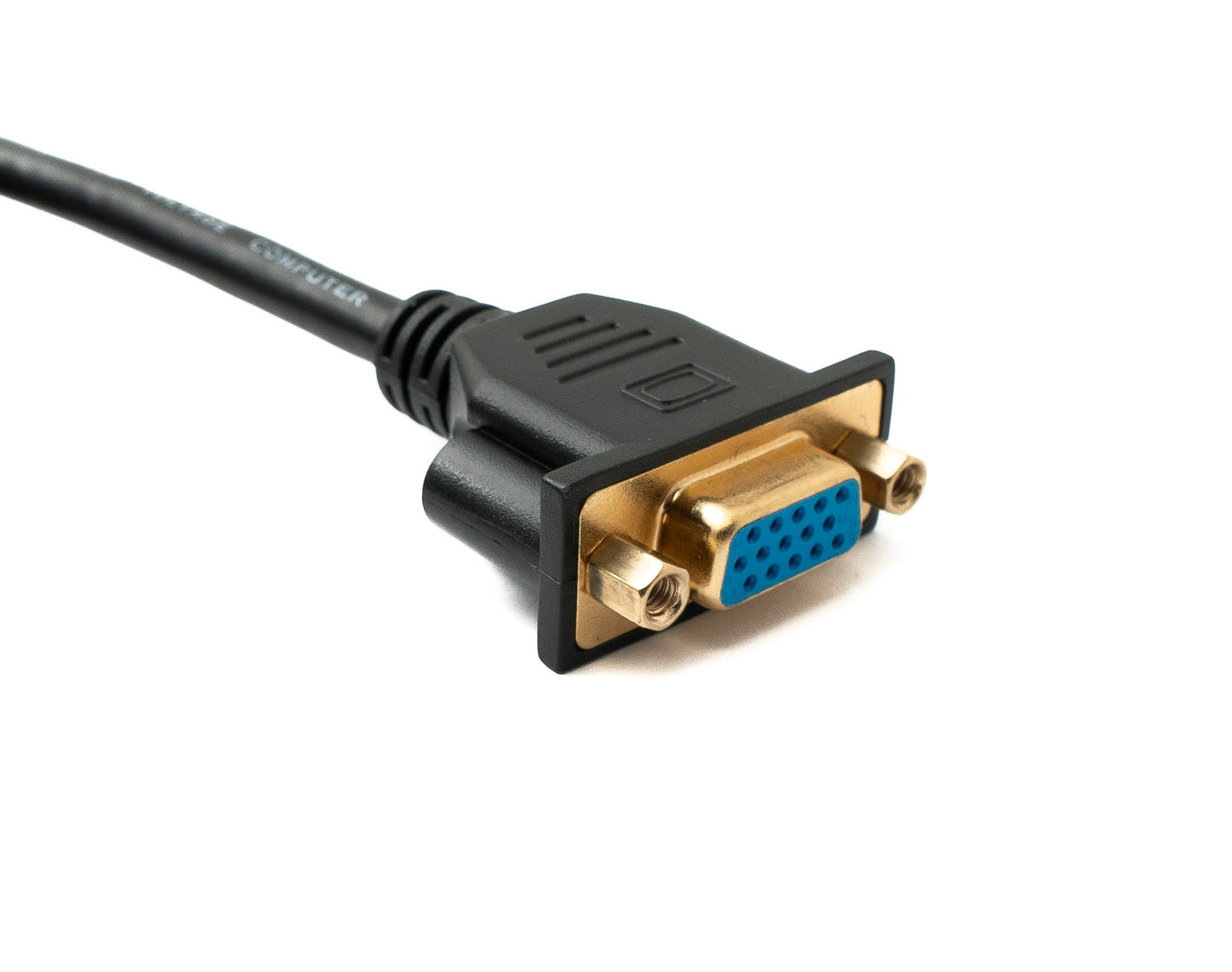 SYSTEM-S D Sub15 Kabel 150 cm HD VGA 15 Pin Stecker zu Buchse DB15 Winkel Right Angled