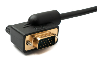 SYSTEM-S D Sub15 Kabel 150 cm HD VGA 15 Pin Stecker zu Buchse DB15 Winkel Right Angled