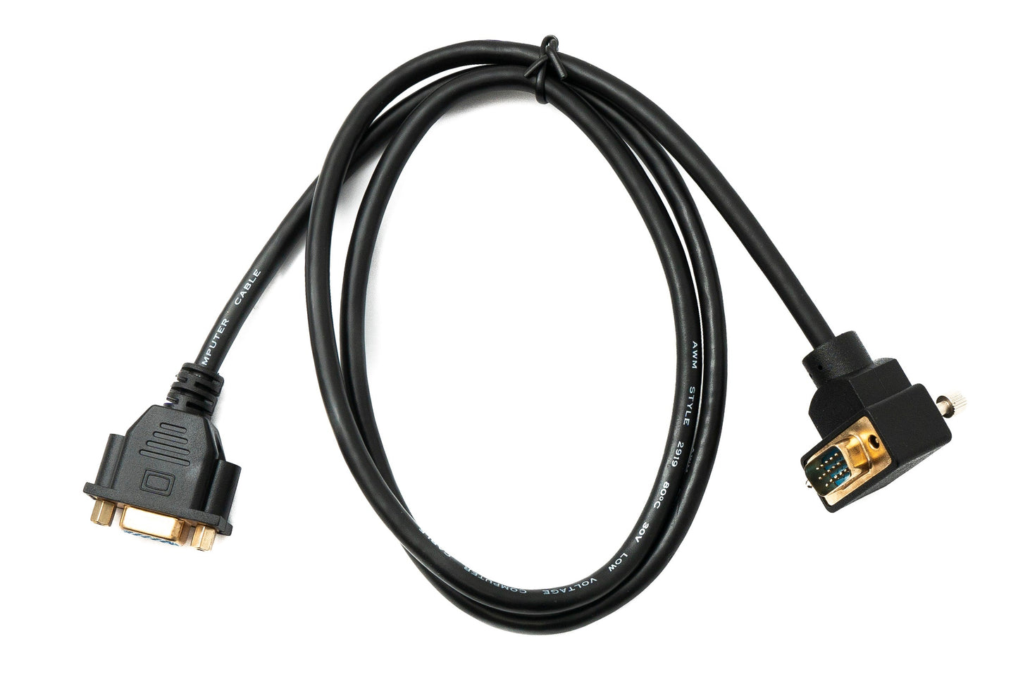 SYSTEM-S D Sub15 Kabel 100 cm HD VGA 15 Pin Stecker zu Buchse DB15 Winkel Up Angled
