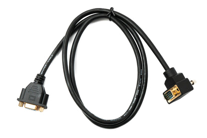 SYSTEM-S D Sub15 Kabel 100 cm HD VGA 15 Pin Stecker zu Buchse DB15 Winkel Up Angled