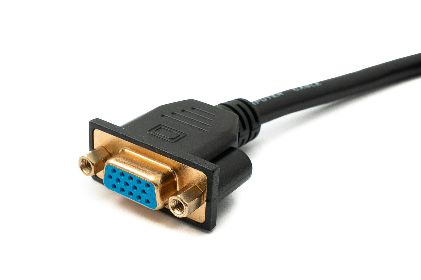 SYSTEM-S D Sub15 Kabel 100 cm HD VGA 15 Pin Stecker zu Buchse DB15 Winkel Up Angled