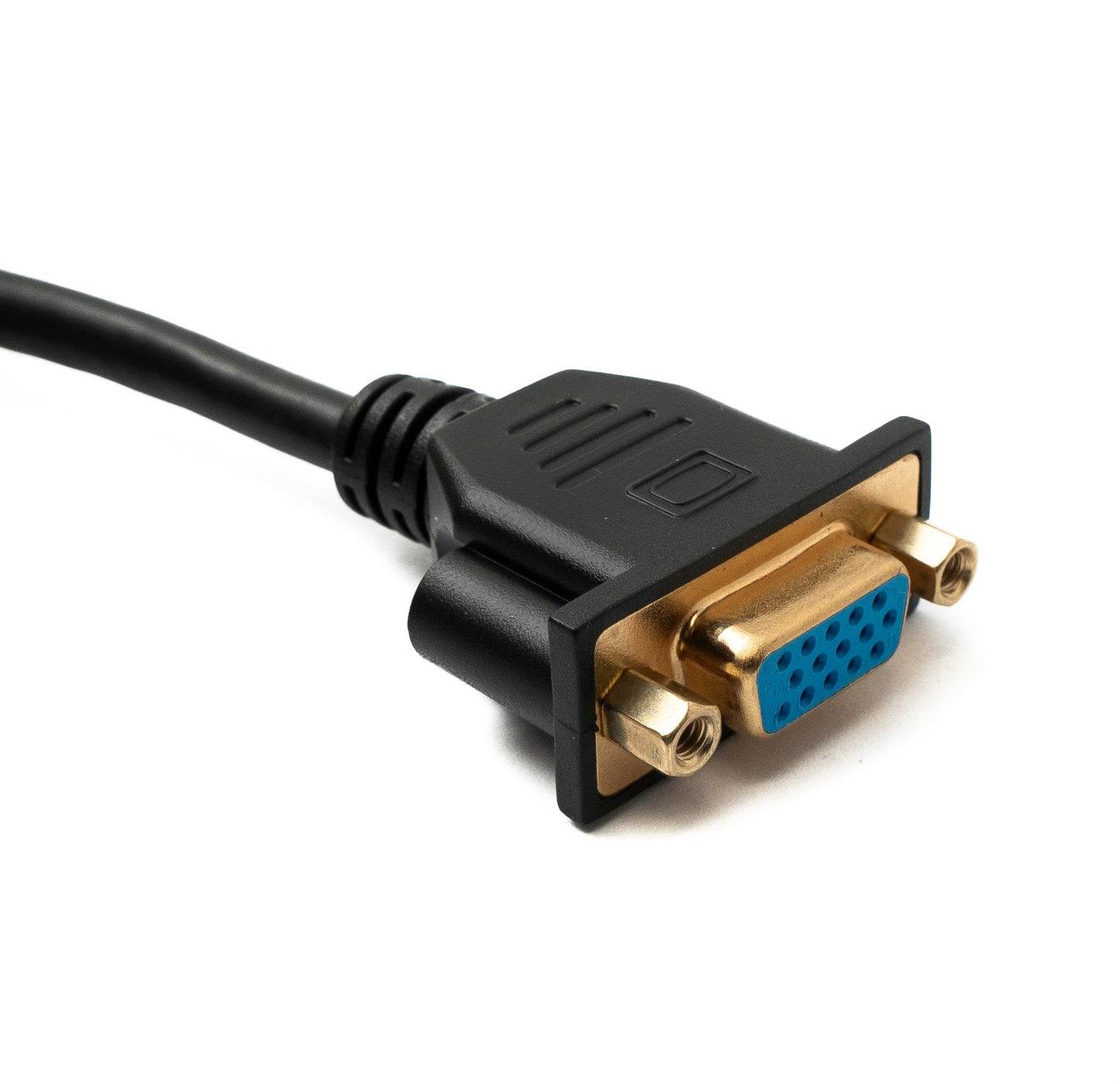SYSTEM-S D Sub15 Kabel 50 cm HD VGA 15 Pin Stecker zu Buchse DB15 Winkel Up Angled
