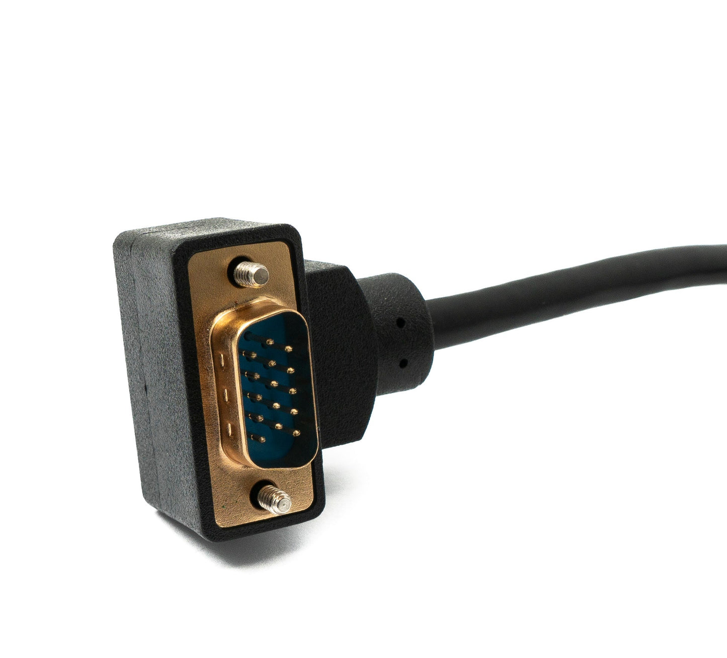 SYSTEM-S D Sub15 Kabel 50 cm HD VGA 15 Pin Stecker zu Buchse DB15 Winkel Up Angled