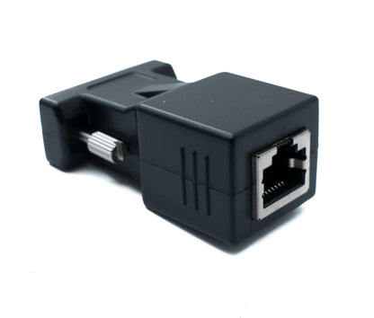 SYSTEM-S Ethernet VGA over IP Konverter VGA Stecker & Buchse zu LAN RJ45 Buchse 20m Reichweite