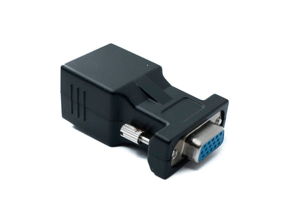 SYSTEM-S Ethernet VGA over IP Konverter VGA Stecker & Buchse zu LAN RJ45 Buchse 20m Reichweite