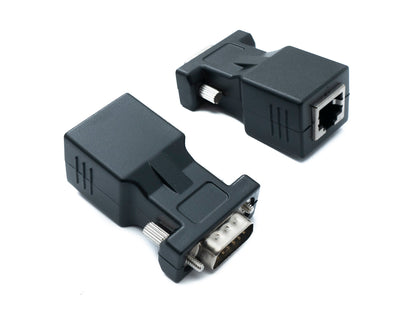 SYSTEM-S Ethernet VGA over IP Konverter 2x VGA Stecker zu LAN RJ45 Buchse 20m Reichweite