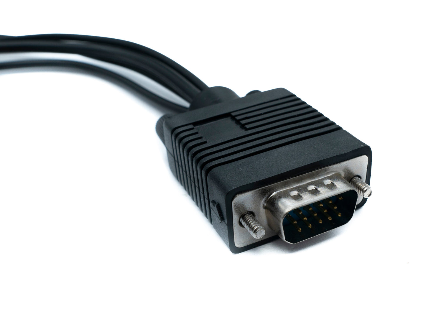 SYSTEM-S 2 in 1 VGA Kabel 20 cm Stecker zu S-Video Buchse & Cinch 3 RCA Composite Buchse