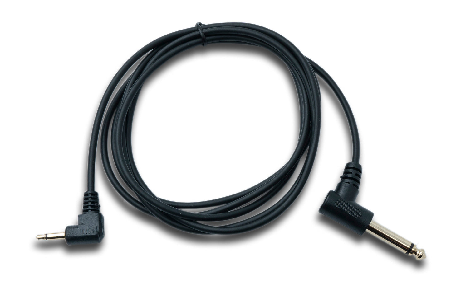 SYSTEM-S Audio Kabel 180 cm Mono TS 6.35 mm Klinke Stecker zu 3,5 mm Stecker Winkel