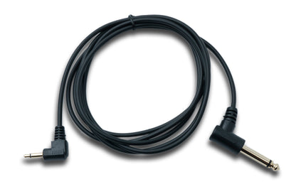 SYSTEM-S Audio Kabel 180 cm Mono TS 6.35 mm Klinke Stecker zu 3,5 mm Stecker Winkel