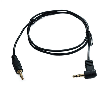 SYSTEM-S Audio Jack Cable 100 cm 3.5 mm TRS Male to Male Angled AUX Black