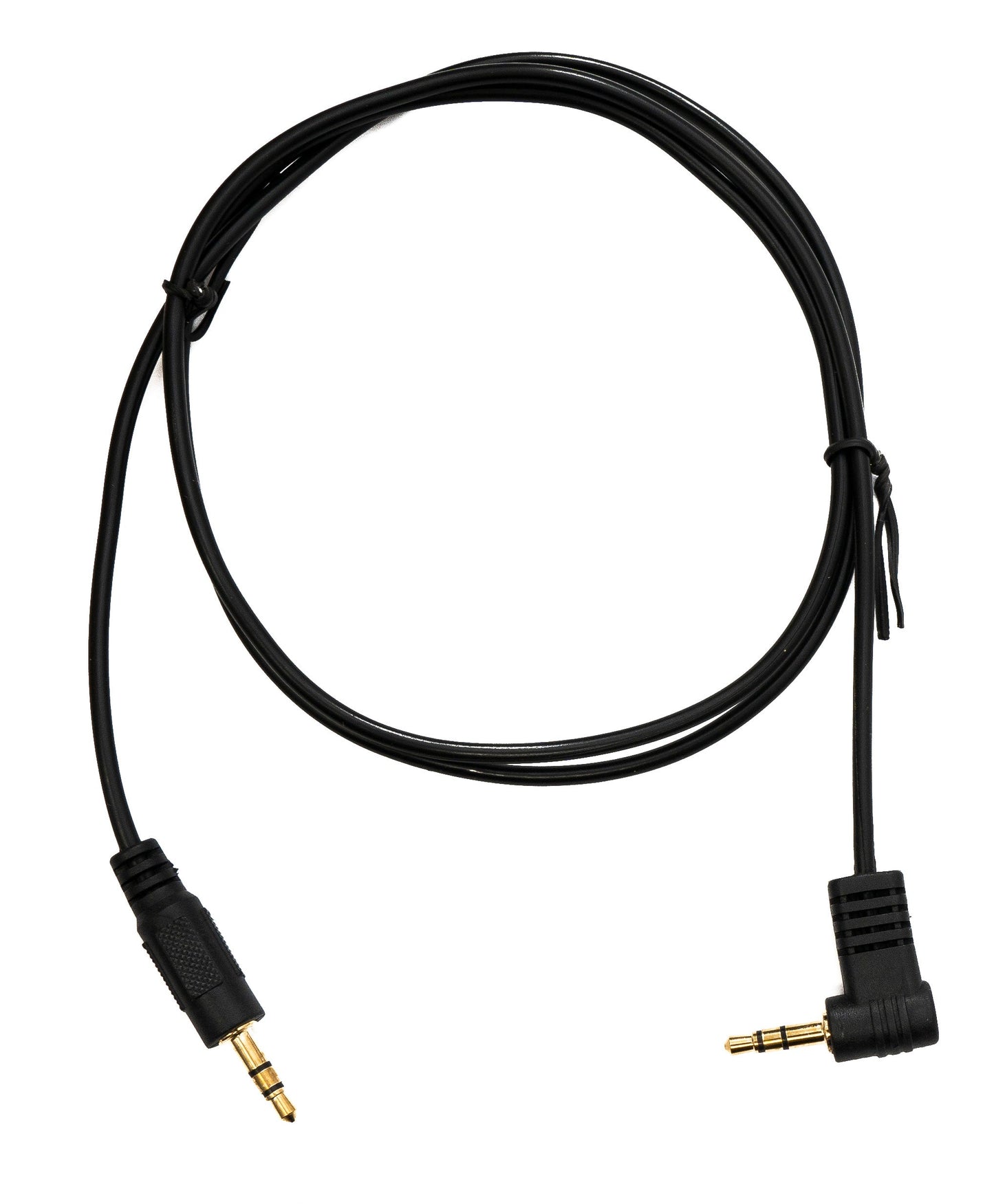 SYSTEM-S Audio Jack Cable 100 cm 3.5 mm TRS Male to Male Angled AUX Black