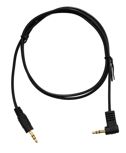SYSTEM-S Audio Jack Cable 100 cm 3.5 mm TRS Male to Male Angled AUX Black