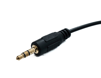 SYSTEM-S Audio Jack Cable 100 cm 3.5 mm TRS Male to Male Angled AUX Black