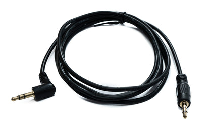SYSTEM-S Audio Jack Cable 180 cm 3.5 mm TRS Male to Male Angled AUX Black