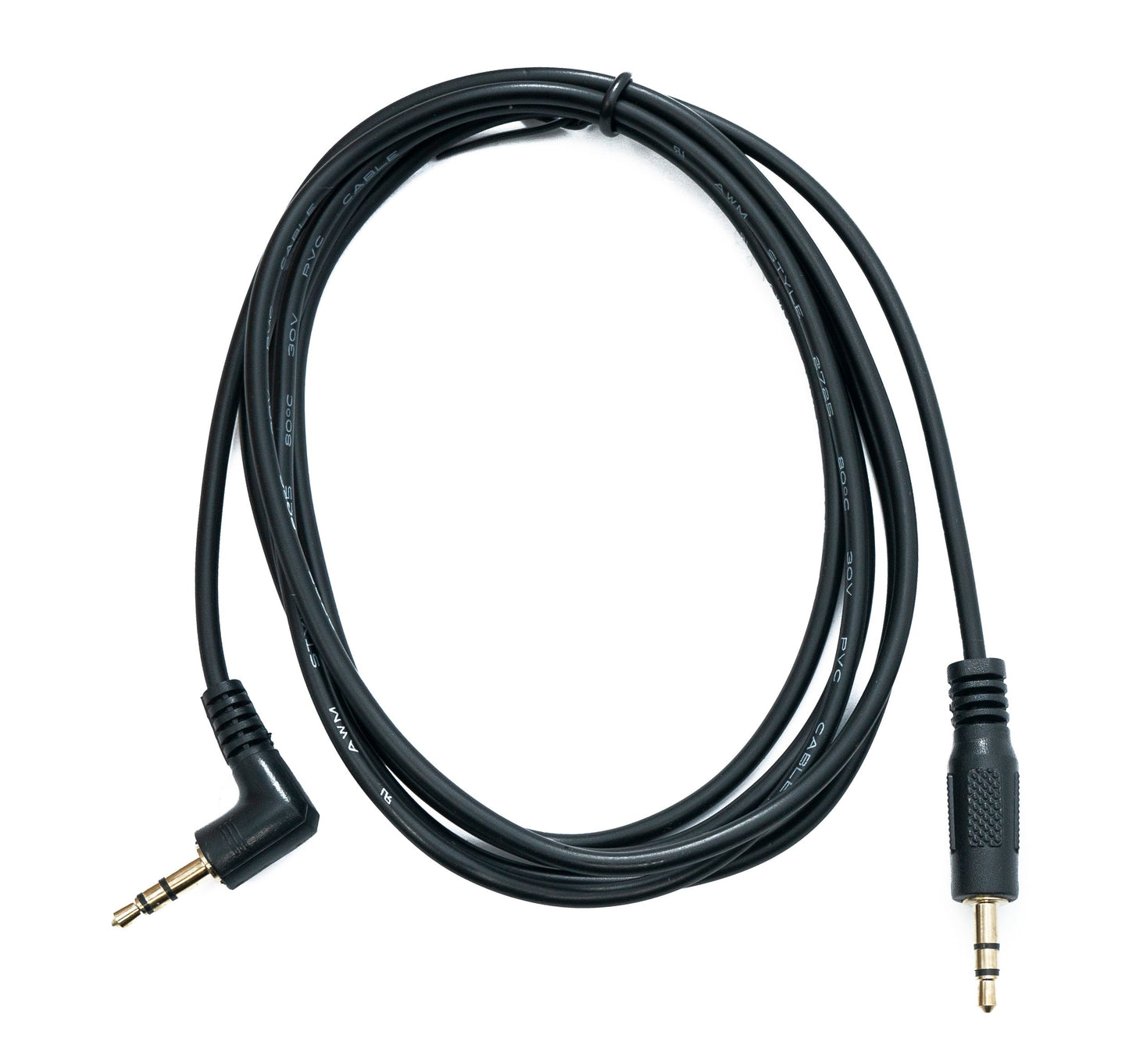 SYSTEM-S Audio Jack Cable 180 cm 3.5 mm TRS Male to Male Angled AUX Black