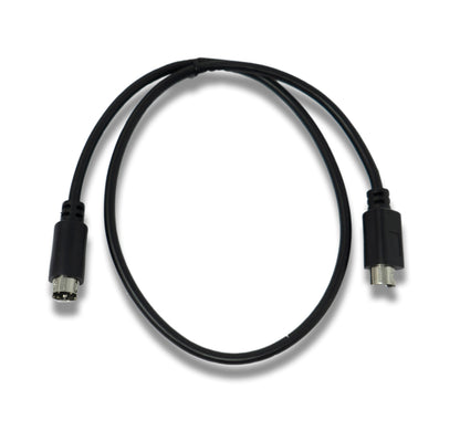 SYSTEM-S S-Video Kabel 50 cm Din 4 Pin Stecker zu Stecker in Schwarz