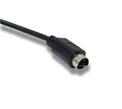 SYSTEM-S S-Video Kabel 50 cm Din 4 Pin Stecker zu Stecker in Schwarz