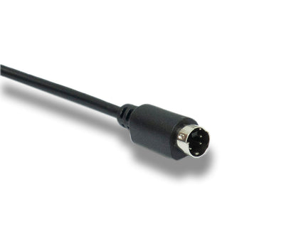 SYSTEM-S S-Video Kabel 3 m Din 4 Pin Stecker zu Stecker in Schwarz