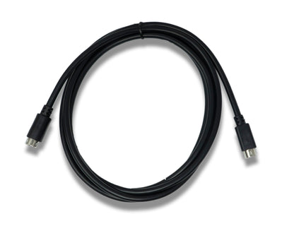 SYSTEM-S S-Video Kabel 180 cm Din 5 Pin Stecker zu Stecker in Schwarz