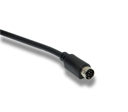 SYSTEM-S S-Video Kabel 180 cm Din 8 Pin Stecker zu Stecker in Schwarz