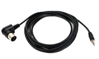 SYSTEM-S MIDI Kabel 3 m Din 5 Pin Stecker zu 3,5 mm Klinke Stecker AUX Winkel