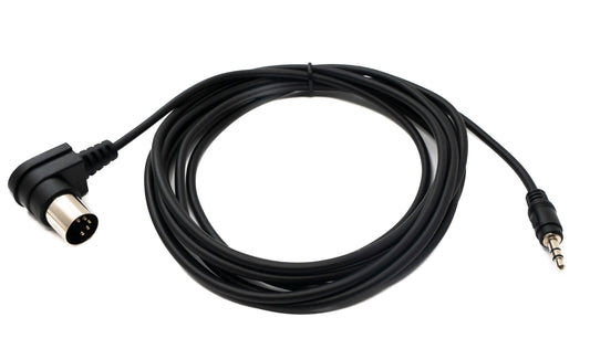 SYSTEM-S MIDI Kabel 3 m Din 5 Pin Stecker zu 3,5 mm Klinke Stecker AUX Winkel