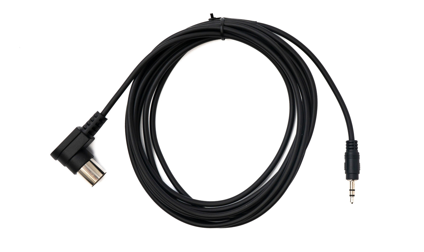 SYSTEM-S MIDI Kabel 3 m Din 5 Pin Stecker zu 3,5 mm Klinke Stecker AUX Winkel