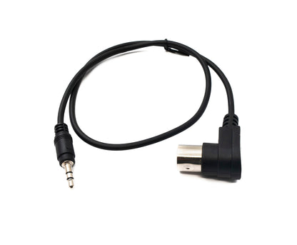 SYSTEM-S MIDI Kabel 50 cm Din 5 Pin Stecker zu 3,5 mm Klinke Stecker AUX Winkel