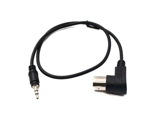 SYSTEM-S MIDI Kabel 50 cm Din 5 Pin Stecker zu 3,5 mm Klinke Stecker AUX Winkel