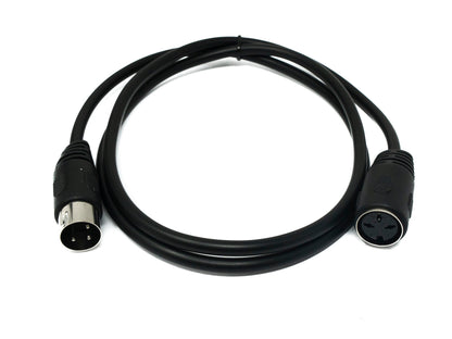 SYSTEM-S S-Video cable 100 cm Din 3 pin male to female in black