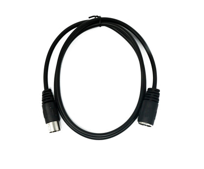 SYSTEM-S S-Video cable 100 cm Din 3 pin male to female in black