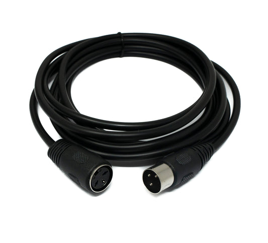 SYSTEM-S S-Video cable 3 m Din 3 pin male to female in black