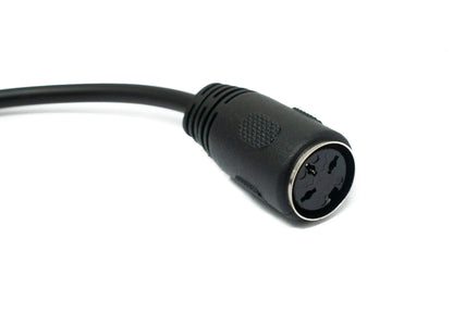 SYSTEM-S S-Video Kabel 50 cm Din 3 Pin Stecker zu Buchse in Schwarz