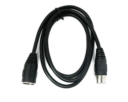 SYSTEM-S S-Video Kabel 100 cm Din 4 Pin Stecker zu Buchse in Schwarz
