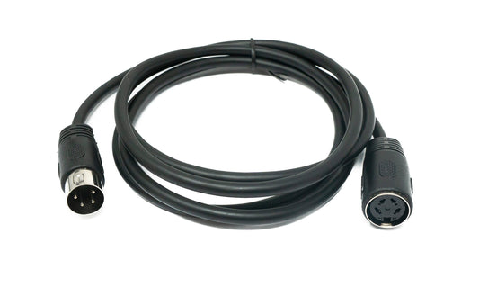 SYSTEM-S S-Video cable 150 cm Din 4 pin male to female in black