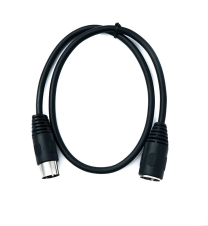 SYSTEM-S S-Video Kabel 50 cm Din 4 Pin Stecker zu Buchse in Schwarz