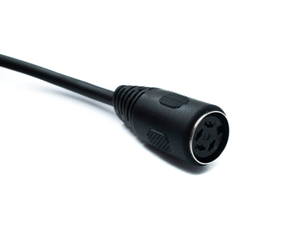 SYSTEM-S S-Video Kabel 50 cm Din 4 Pin Stecker zu Buchse in Schwarz